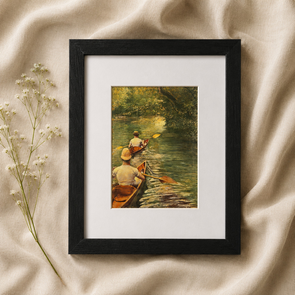 Les Périssoires by Caillebotte | Impressionist Seine River Framed Print Wall Art